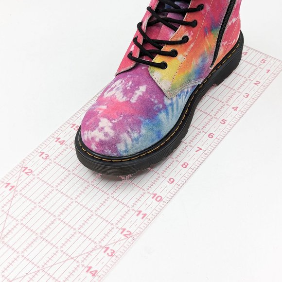 Dr Martens Unisex 1460 Y Multicolored Suede 8-Eyelet Lace-up Combat Boots M6 W7 - Picture 3 of 12